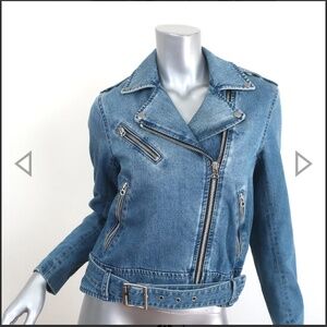 Rag & Bone Abbey Denim Moto Jacket (Large)